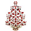 14 Inches Giant Xmas Tree with Navettes ~ Red Clear