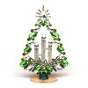 Tree with Three Candles Decoration 16cm ~ Clear Green*
