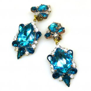 Fatal Earrings Clips-on ~ Aqua*