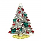 Zig-Zag Xmas Tree Stand-up Decoration 10cm ~ Clear Emerald Red*