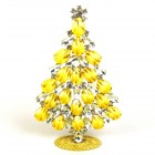 Xmas Teardrops Tree Standing Decoration 15cm ~ Extra Yellow*