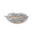 Lips Rhinestone Pin ~ Clear Crystal