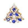 Xmas Tree Brooch #10 ~ Blue Clear*