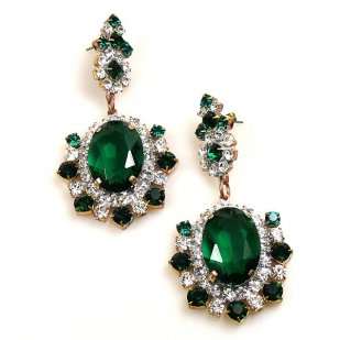 Infinite Dream Earrings Pierced ~ Emerald