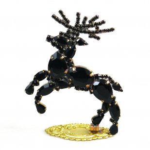 Reindeer ~ Christmas Stand-up Decoration Medium Black (L)*