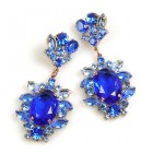 Sweet Temptation Earrings Pierced ~ Blue with Light Sapphire