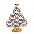 Xmas Tree Decoration Rings and Navettes ~ Clear Pink