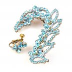 Galadriel Cuffs Asymmetric Earrings ~ Aqua