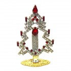 Tree with Candle Decoration 10cm ~ Clear with Red*
