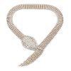 Snake Necklace ~ Clear Crystal