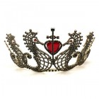 Sea Horses Tiara ~ Black with Red Heart ~ Special Request
