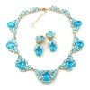 Lite Iris Necklace Set ~ Aqua
