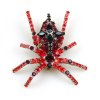 Cross Spider Brooch ~ Red and Black