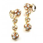 Rondelles Earrings with Clips ~ Gold Plated