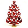 2021 Xmas Tree Decoration 23cm Hearts ~ Ruby Red