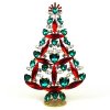 2021 Xmas Tree Decoration 18cm Hearts Navettes ~ Emerald Red