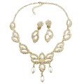Princess Necklace Set ~ White ~ Gold Plated