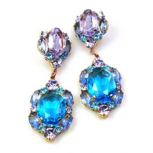 Symphony Earrings Pierced ~ Aqua Violet