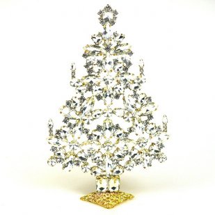 2021 Xmas Tree Decoration 22cm ~ Clear Crystal