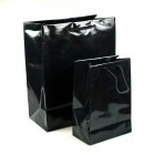 Glossing Black Drawstring Gift Bag 12cm x 17cm