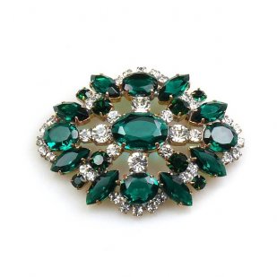 Ophelia Classic Brooch ~ Emerald