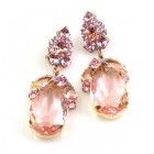 Fountain Earrings for Pierced Ears ~ Pink