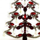 18cm Xmas Tree with Dangling Rondelles ~ Red Clear*