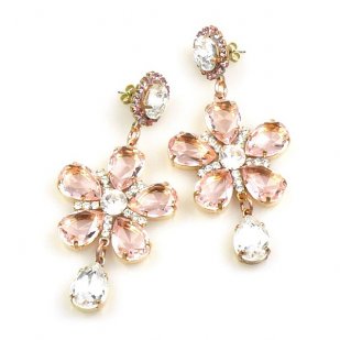 Flowers Earrings Pierced ~ Pink