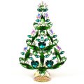 2021 Xmas Tree Decoration 18cm Hearts Navettes ~ Emerald Green