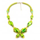 Summer Butterfly Necklace ~ Extra Lime Green with Yellow