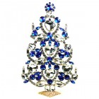 2021 Xmas Tree Decoration 23cm Hearts ~ Clear Blue
