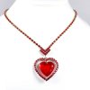 St. Valentine Necklace ~ Heart in Heart ~ Red
