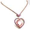 St. Valentine Necklace ~ Heart in Heart ~ Pink