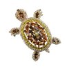 Turtle Brooch ~ Clear Crystal&Topaz ~ Gold Plated Turtle Brooch ~ Clear Crystal&Topaz ~ Gold Plated