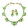 Lite Iris Necklace Set ~ Peridot Green