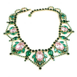 Roxanne Necklace ~ Emerald Pink