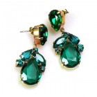 Anna Marie Earrings Pierced ~ Emerald