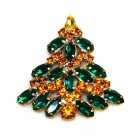 Xmas Tree Brooch #10 ~ Emerald Topaz*