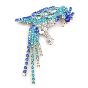 Blue Bird Brooch