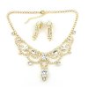 Judith Set Clear Crystal ~ Gold Plated Judith Set Clear Crystal ~ Gold Plated