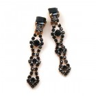 Lace Design Black ~ Earrings with Clips