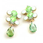 Carolina Earrings Clips ~ Neon Green