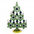Xmas Flowers Tree Decoration 16cm ~ Green Extra Blue*