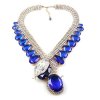 Extra Big Paradise Lost Necklace ~ Crystal with Blue