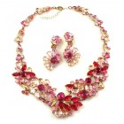 Power of Flowers ~ Necklace Set ~ Pink Tones
