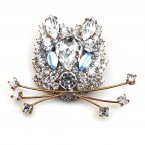 Kitty Brooch ~ Clear Crystal