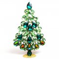Xmas Teardrops Tree Decoration 20cm ~ Green Emerald Vitrail*