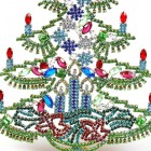 Extra Tree with Candles Stand-up Decoration 20cm