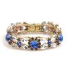 Harmony Clamper Bracelet ~ Clear Crystal Blue