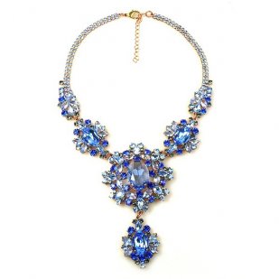 Aztec Sun Necklace ~ Sapphire Blue